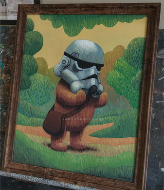 Oh, Bother (Wookiee the Chew - Original Framed Painting)
