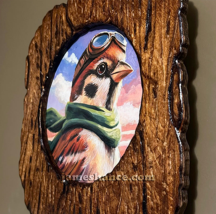 Flaps Tailwind (Original Wooden Art) – Art by James Hance