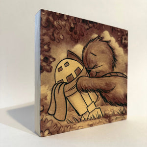 Wood Print - "There You Are!" (Wookiee the Chew)