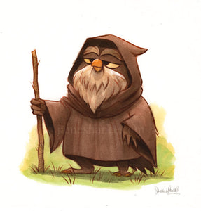 Owlbi-Wan (Wookiee the Chew - 11"x11")