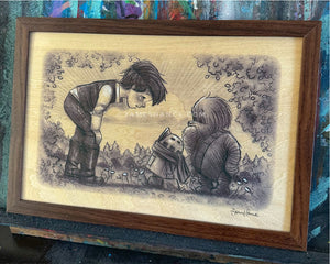 Framed Wood Print - "A Message - From A Princess!" (Wookiee the Chew)