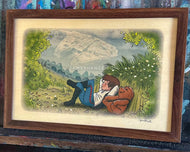 Framed Wood Print - "The Fluffiest Cloud In The Galaxy" (Wookiee the Chew)