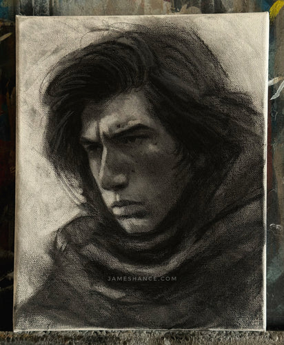 Kylo #2 (Original Charcoal Drawing)