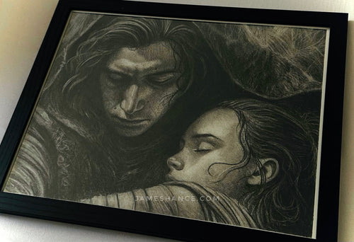 The Rescue (Original Framed Charcoal Drawing)