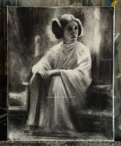 Leia #2 (Original Charcoal Drawing)