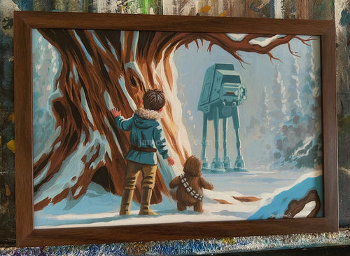 A Bad Feeling About This (Wookiee The Chew - Original Framed Painting)