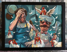 De Bëarsëns Un De Cluckëns (Original Framed Painting)