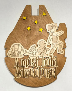 "A Most Bold Adventure" (Wookiee the Chew) - Wooden Wall Art