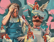 De Bëarsëns Un De Cluckëns (Original Framed Painting)