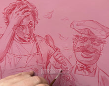 De Bëarsëns Un De Cluckëns (Original Framed Painting)