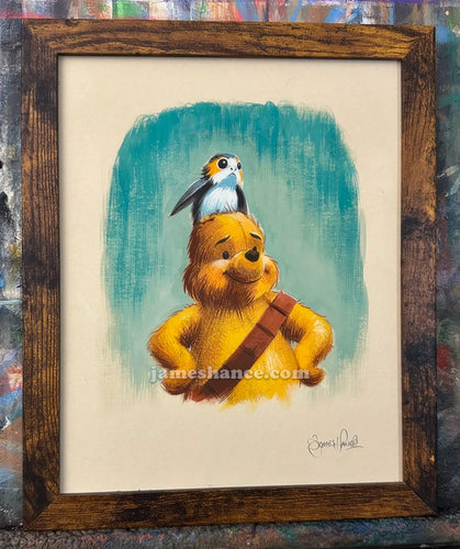 The Porg Is With Him (Wookiee the Chew - Original Painting)