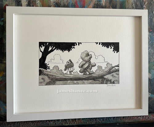 Droidlet & Chew (Wookiee the Chew - Original Drawing)