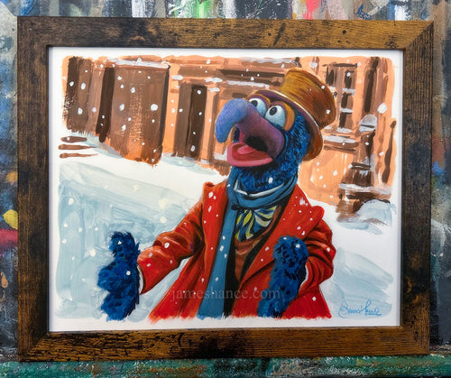 Portrait of Charles Dickens as a Young Weirdo (Original Framed Painting)