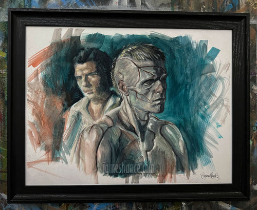 The Monster & The Creature (Original Framed Painting)