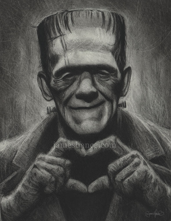 Monster Love - Hands (Original Charcoal Drawing)