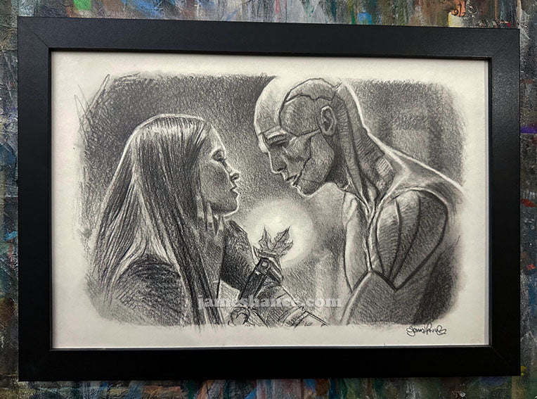 For Me? (Original Framed Drawing)