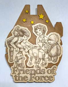 "Friends Of The Force" (Wookiee the Chew) - Wooden Wall Art