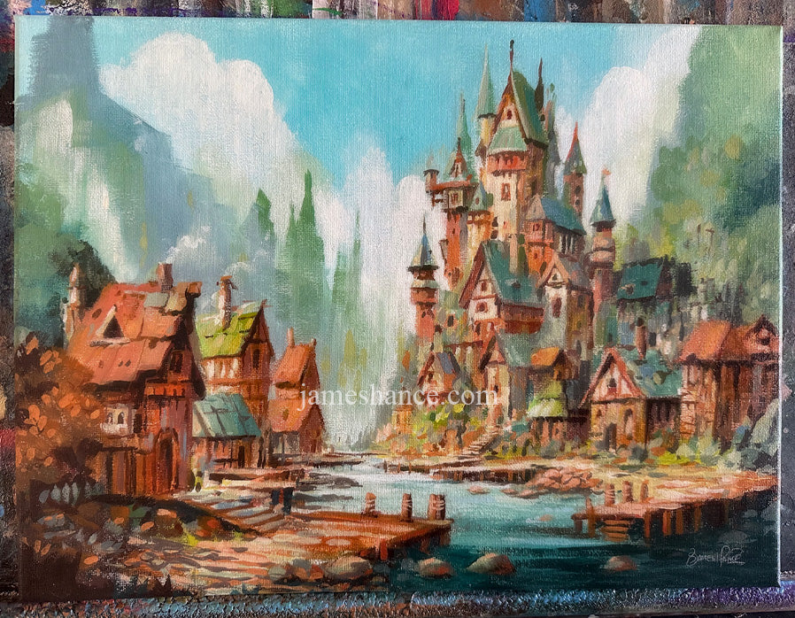 Gentle Town (Original Painting)