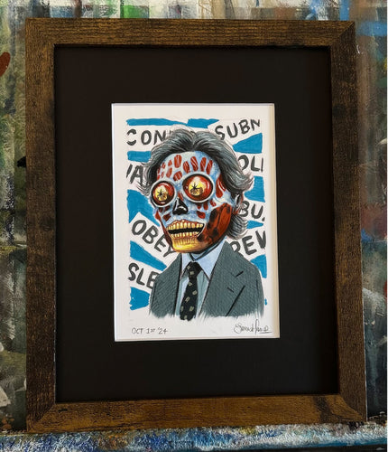 They Live! (Inktober 2024 Day 1 - Original Framed Painting)