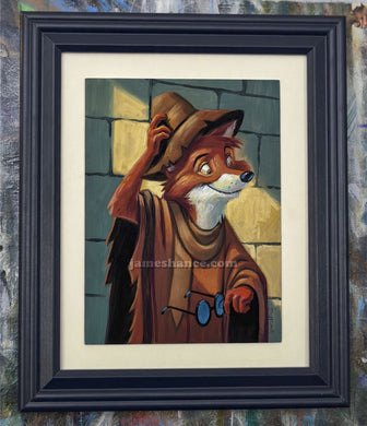 Keep Your Chin Up (Inktober 2025 Day 1 - Original Framed Painting)