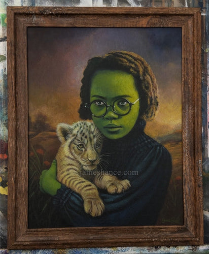 Little Green (Original Framed Painting)