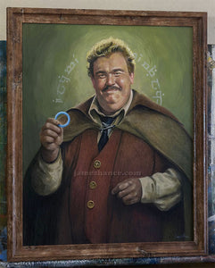 Lord Of The Shower Curtain Rings (Original Painting)