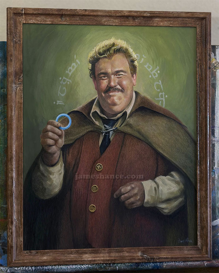 Lord Of The Shower Curtain Rings (Original Painting)
