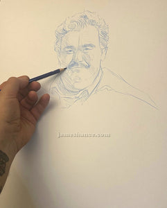 Lord Of The Shower Curtain Rings (Original Painting)