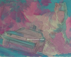 Must Go Faster, Doc!! (Original Framed Painting)