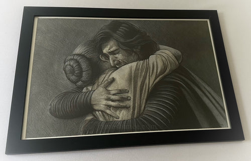 Welcome Home, Son (Original Framed Charcoal Drawing)