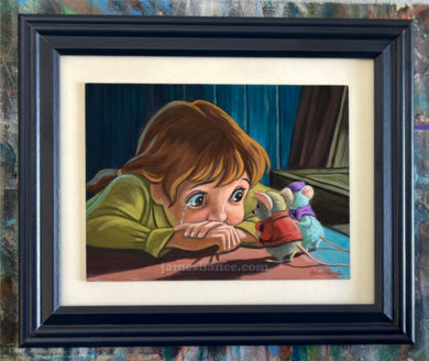 Penny, Dear, Now Don't Cry (Inktober 2025 Day 3 - Original Framed Painting)