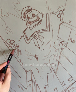 Puft Vs. Parker (Original Painting)