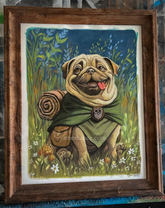 Pugwheeze The Brave (Original Framed Painting)