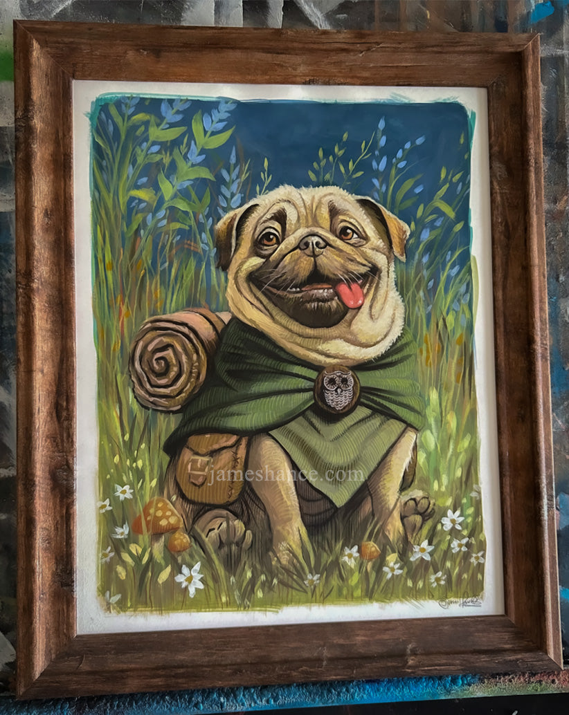 Pugwheeze The Brave (Original Framed Painting)