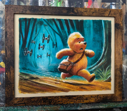 There's One On My Tail! (Wookiee The Chew - Original Framed Painting)