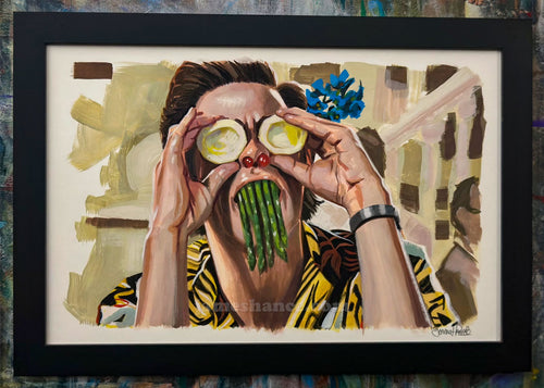 Do I Have Something In My Teeth? (Inktober 2025 Day 30 - Original Painting)