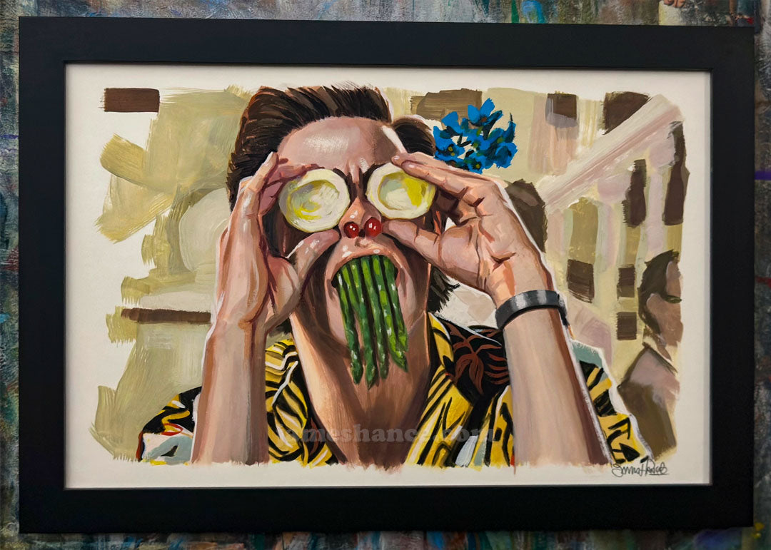 Do I Have Something In My Teeth? (Inktober 2025 Day 30 - Original Painting)