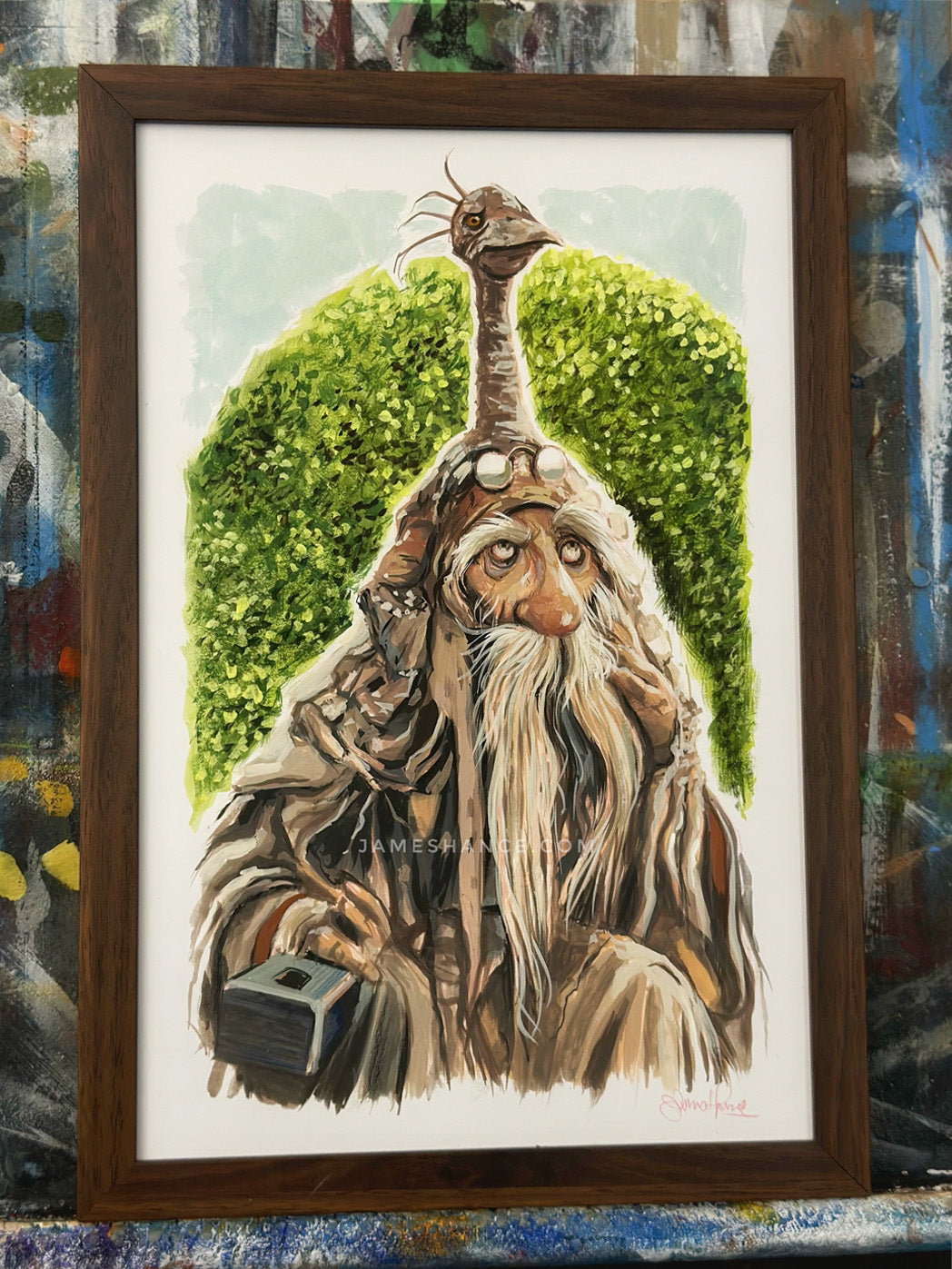 Wiseman & The Hat (Original Framed Painting)