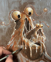 They Mostly Yip-Yip-Yip Uh-huh Uh-huh At Night. Mostly... (Original Framed Painting)