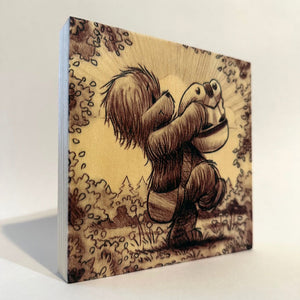 Wood Print - "Bucket" (Wookiee the Chew)