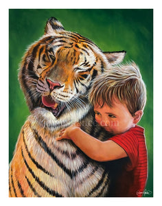 A Tiger And His Boy (11"x14")