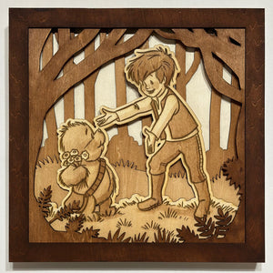 "Time To Go Home" (Wookiee the Chew) - Wooden Wall Art