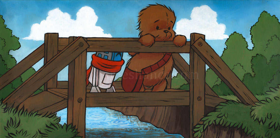Chew & Droidlet - Chewsticks (Wookiee the Chew - Original Painting)